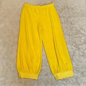 NWT Suzie Kondi High Waist Harem Pants in Beach Terry - Vibrant Yellow - Size XL